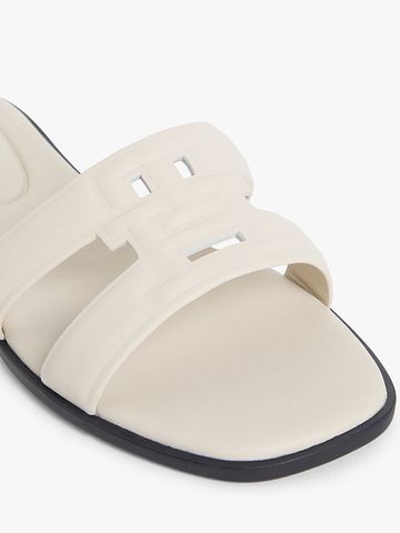 Tommy Hilfiger - Dép Quai Ngang Nữ Leather TH Monogram Strap Mules