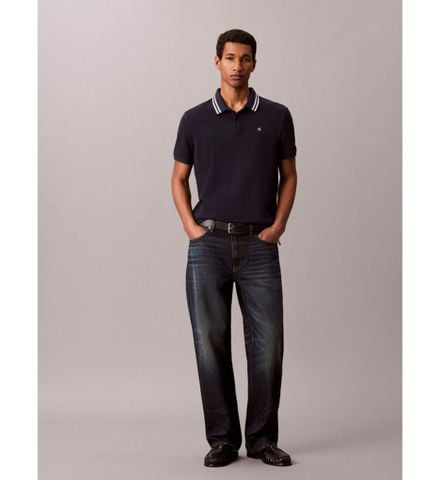 Calvin Klein - Áo Thun Có Cổ Nam Monogram Pique Tipped Polo