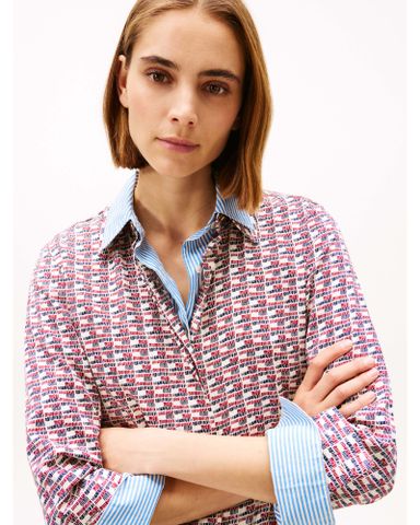 Tommy Hilfiger - Áo Sơ Mi Nữ Af Viscose Twill Long Sleeve Regular Shirt