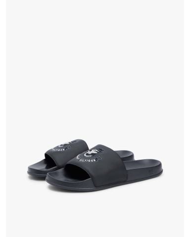 Tommy Hilfiger - Dép Quai Ngang Nam Hilfiger Crest Pool Slide