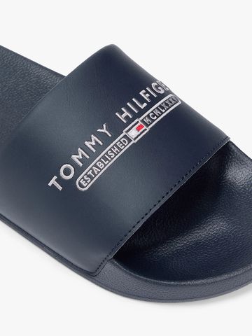 Tommy Hilfiger - Dép Quai Ngang Nam Logo Embroidery Pool Slides
