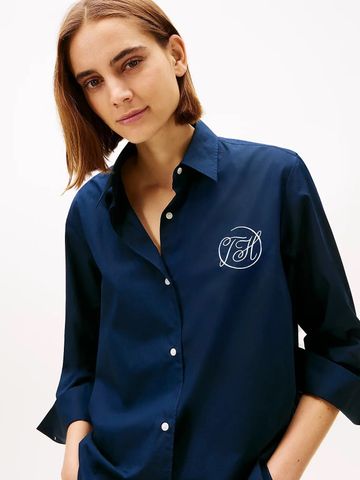 Tommy Hilfiger - Áo Sơ Mi Nữ Tay Dài Essential Poplin Easy Fit Shirt