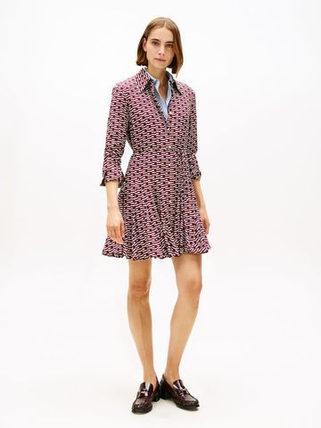 Tommy Hilfiger - Đầm Mini Nữ Vis Twill Long Sleeve Mini Dress