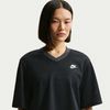 Nike - Áo Tay Ngắn Thể Thao Nữ Sportswear Women's Oversized Heritage Cropped Mesh Jersey