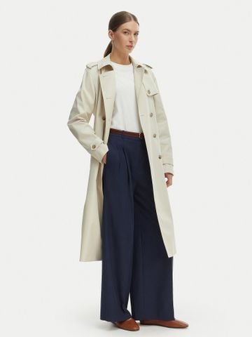 Tommy Hilfiger - Áo Trench Coat Nữ Slim Cotton Midi Trench