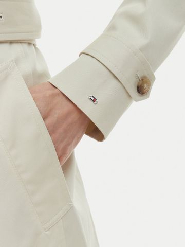 Tommy Hilfiger - Áo Trench Coat Nữ Slim Cotton Midi Trench