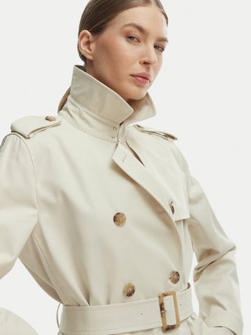 Tommy Hilfiger - Áo Trench Coat Nữ Slim Cotton Midi Trench