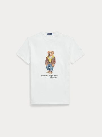 Ralph Lauren - Áo Thun Nam Tay Ngắn Knit T-Shirt Custom Slim Fit Jersey