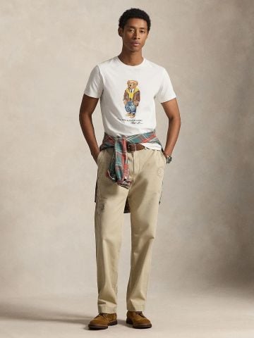 Ralph Lauren - Áo Thun Nam Tay Ngắn Knit T-Shirt Custom Slim Fit Jersey
