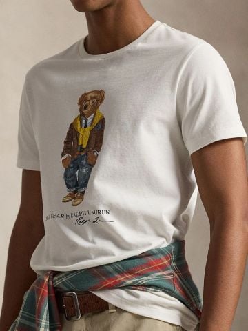 Ralph Lauren - Áo Thun Nam Tay Ngắn Knit T-Shirt Custom Slim Fit Jersey