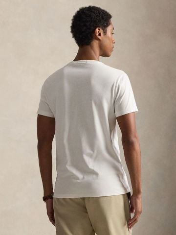 Ralph Lauren - Áo Thun Nam Tay Ngắn Knit T-Shirt Custom Slim Fit Jersey