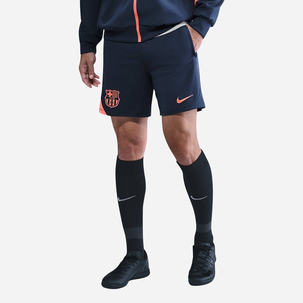Nike - Quần ngắn đá banh Nam Men's Nike F.C. Barcelona Strike Third Dri-Fit Total 90 Knit Shorts - Navy