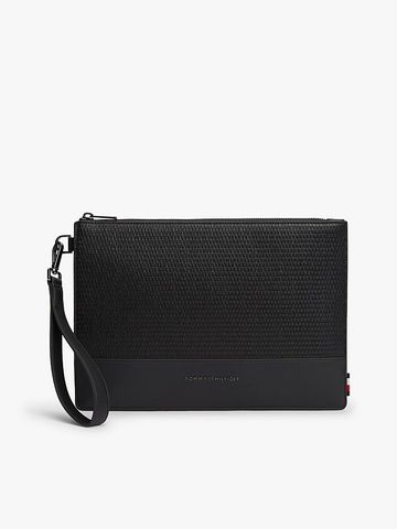 Tommy Hilfiger - Túi Xách Cầm Tay Nam Metal Logo Woven Pouch