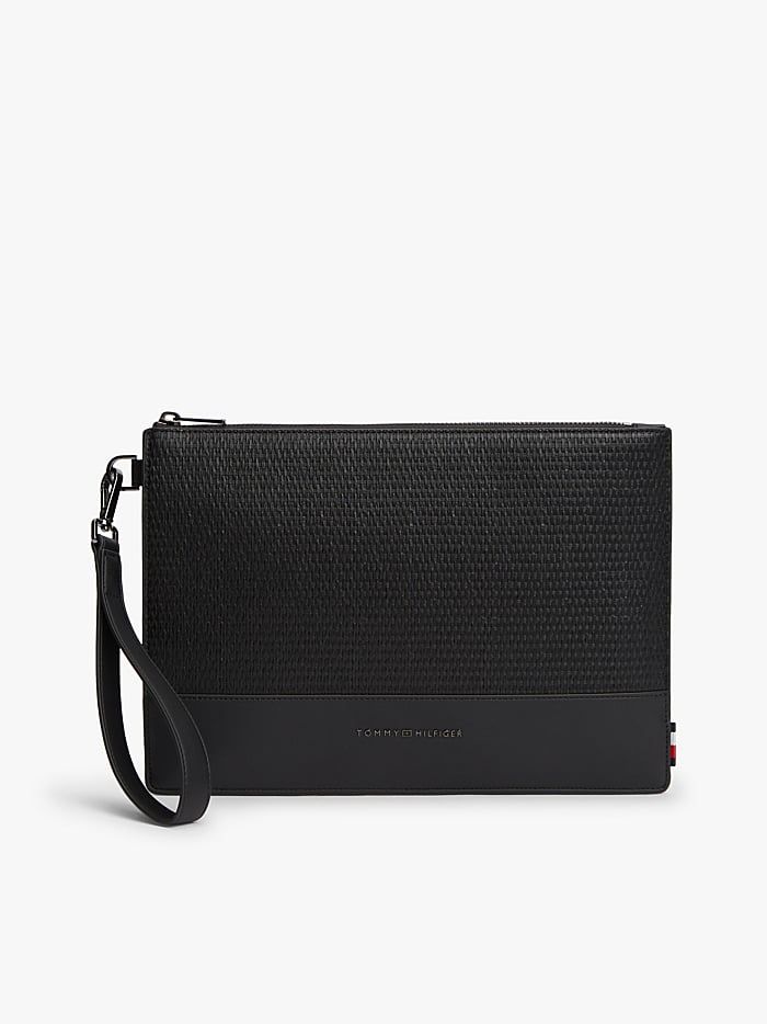 Tommy Hilfiger - Túi Xách Cầm Tay Nam Metal Logo Woven Pouch