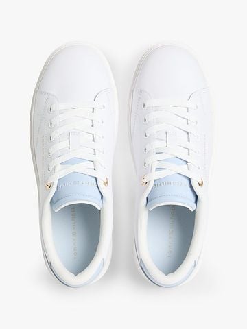 Tommy Hilfiger - Giày Sneakers Nữ Leather Metallic Logo Cupsole Trainers