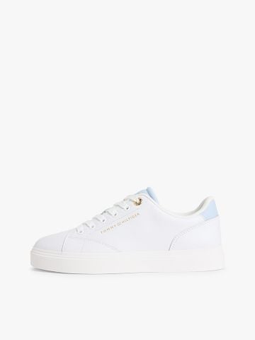 Tommy Hilfiger - Giày Sneakers Nữ Leather Metallic Logo Cupsole Trainers