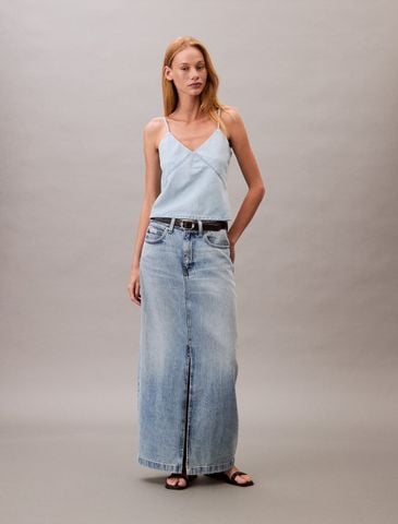 Calvin Klein - Váy jeans nữ Denim Maxi Skirt