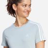 adidas - Áo thun thời trang Nữ Women's Adidas Essentials Slim 3-Stripes T-Shirt - Blue