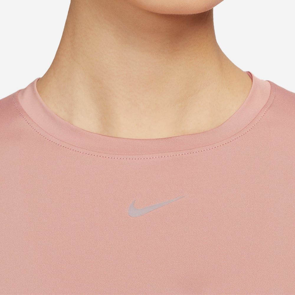 Nike - Áo thun tay ngắn tập luyện Nữ Women's One Classic Twist Short-Sleeve T-Shirt - Pink