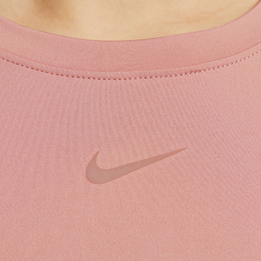 Nike - Áo thun tay ngắn tập luyện Nữ Women's One Classic Twist Short-Sleeve T-Shirt - Pink