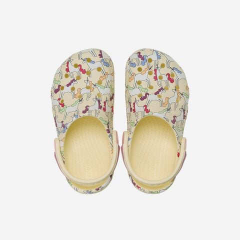 Crocs - Giày Trẻ Em Classic Unicorn Graphic Clog T