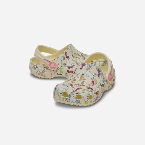 Crocs - Giày Trẻ Em Classic Unicorn Graphic Clog T