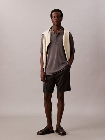 Calvin Klein - Áo polo dệt kim nam Sheer Polo Jumper Polo - 3