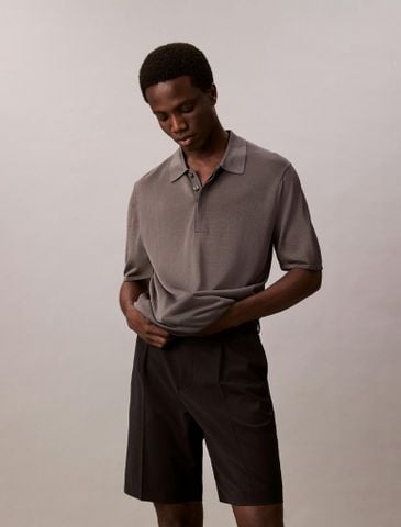 Calvin Klein - Áo polo dệt kim nam Sheer Polo Jumper Polo - 2