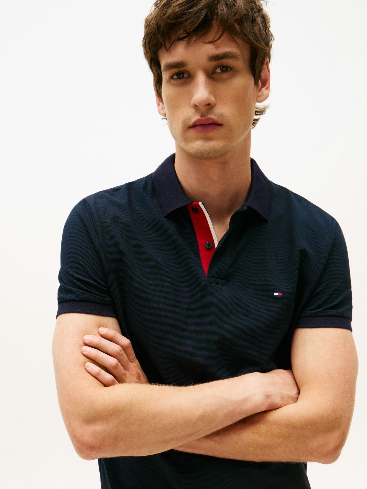 Tommy Hilfiger - Áo polo tay ngắn nam Contrast Collar Cuff Polo