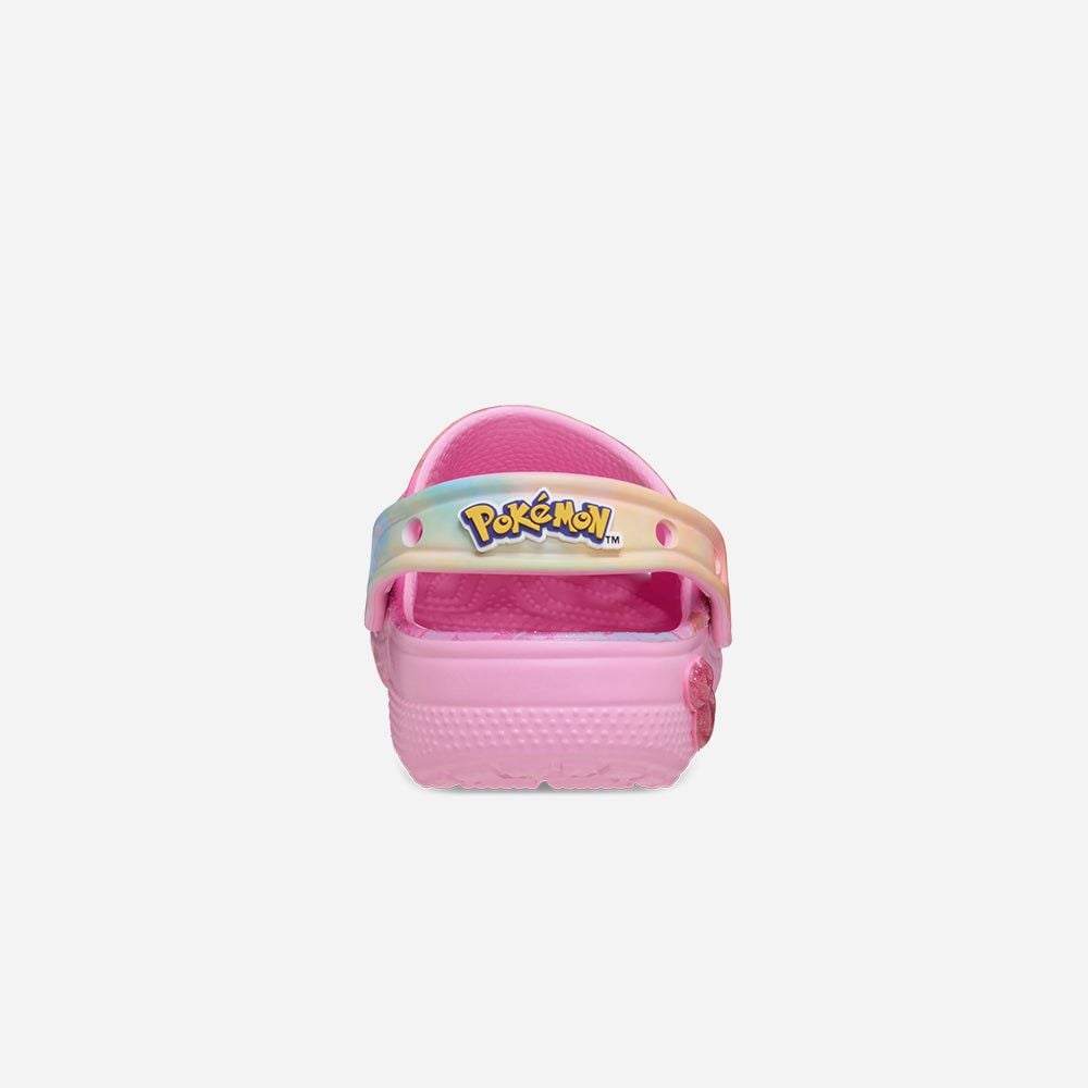 Crocs - Xăng đan trẻ em Pikachu Pink Classic Clog Kid Multi Clog