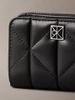 Calvin Klein - Ví câm tay Nữ Emblem Logo Quilted Zip Wallet
