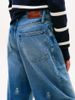Tommy Hilfiger - Quần Jean Dài Nữ Crest Embroidery Mid Rise Barrel Leg Jeans
