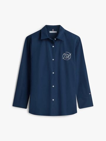 Tommy Hilfiger - Áo Sơ Mi Nữ Tay Dài Essential Poplin Easy Fit Shirt