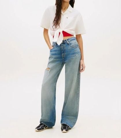 Tommy Hilfiger - Áo Sơ Mi Nữ TH Tie Front Linen Shirt