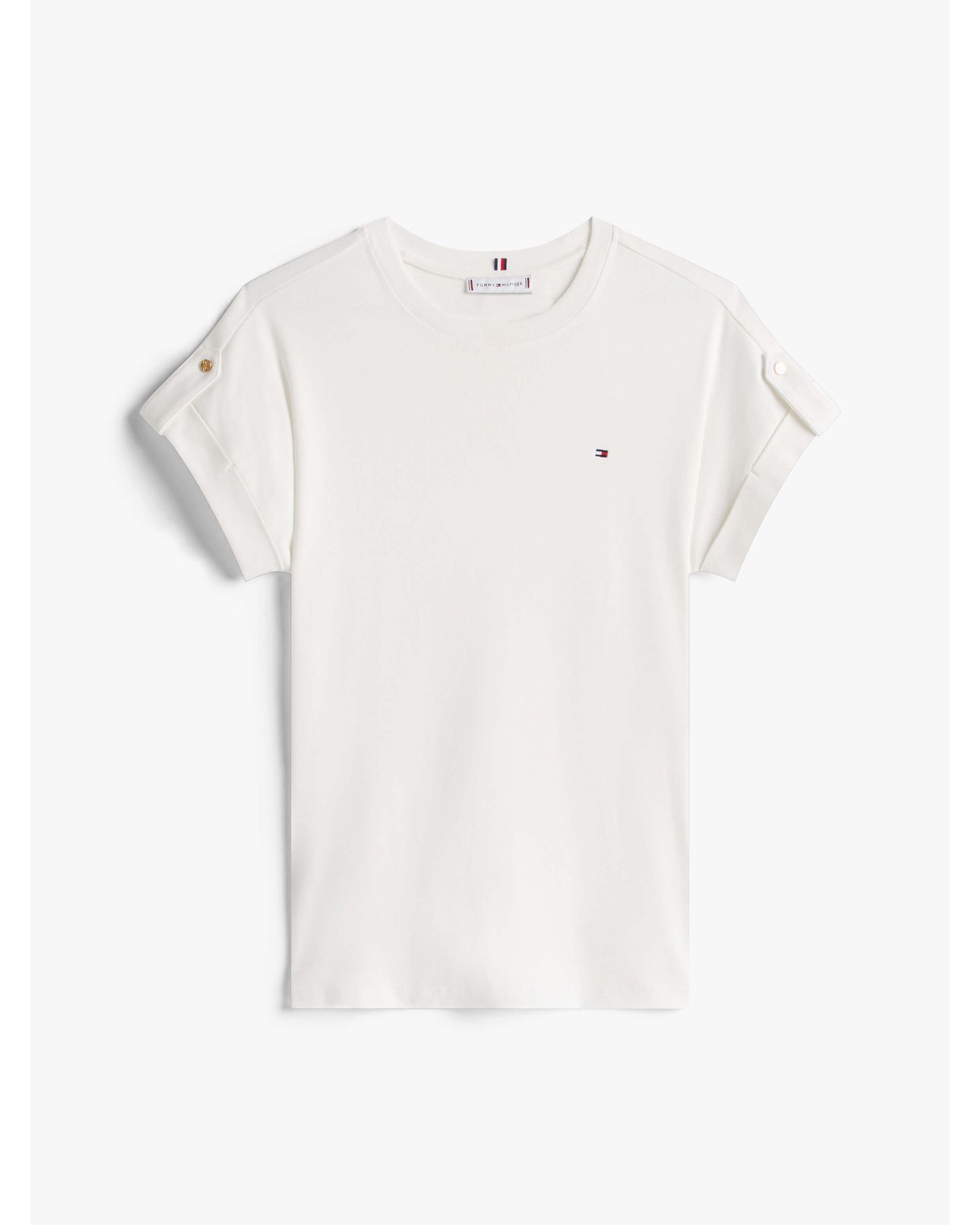 Tommy Hilfiger - Áo thun tay ngắn nữ TH Slim Roll Tab T-Shirt