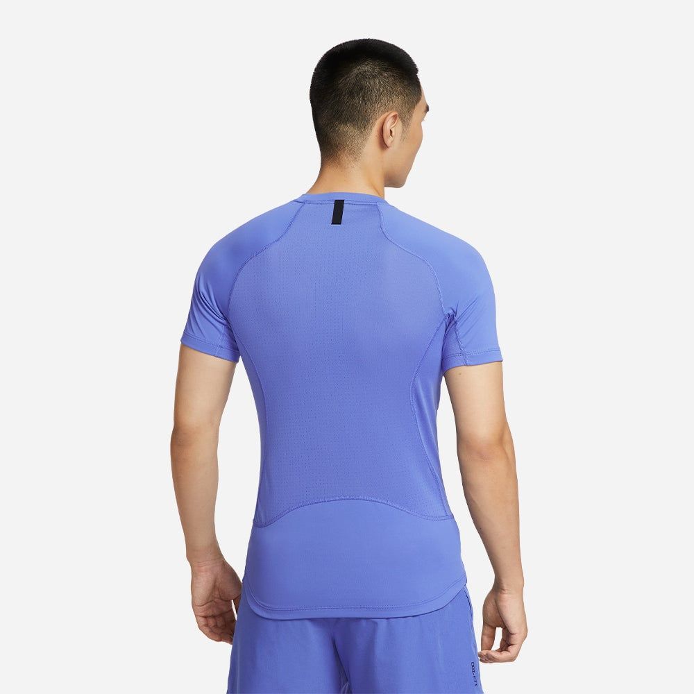 Nike - Áo ôm tay ngắn tập luyện Nam Men's Pro Training Dri-Fit Short-Sleeve T-Shirt - Blue