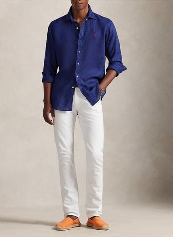 Ralph Lauren - Áo Sơ Mi Tay Dài Nam Custom Fit Linen Shirt