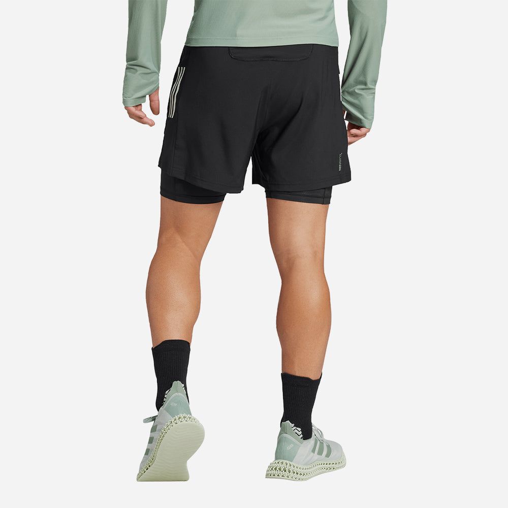adidas - Quần ngắn chạy bộ Nam Men's Adidas Own The Run Climacool 2-In-1 Shorts - Black
