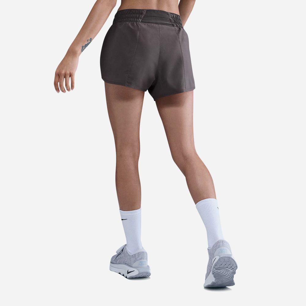 Nike - Quần ngắn tập luyện Nữ Women's One Dri-Fit Mid-Rise 3 Inch 2-In-1 Shorts - Purple