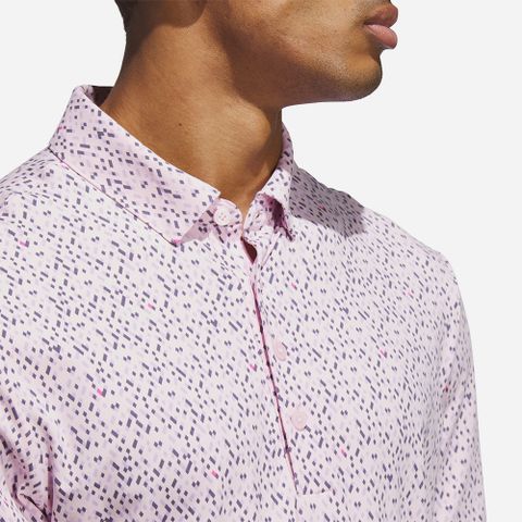 adidas - Áo thun có cổ đánh gôn Nam Men's Ultimate365 Micro Argyle Polo Shirt - Pink