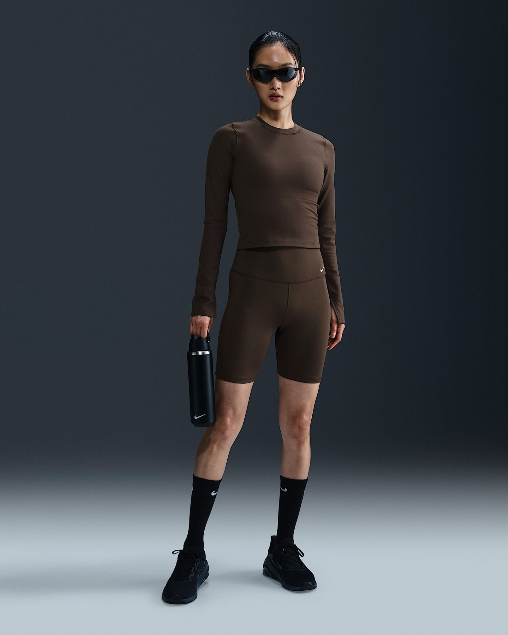 Nike - Áo tay dài thể thao Nữ One Fitted Women's Dri-FIT Long-Sleeve Top