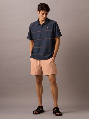 Calvin Klein - Áo polo tay ngắn nam Stripe Relaxed Polo Shirt
