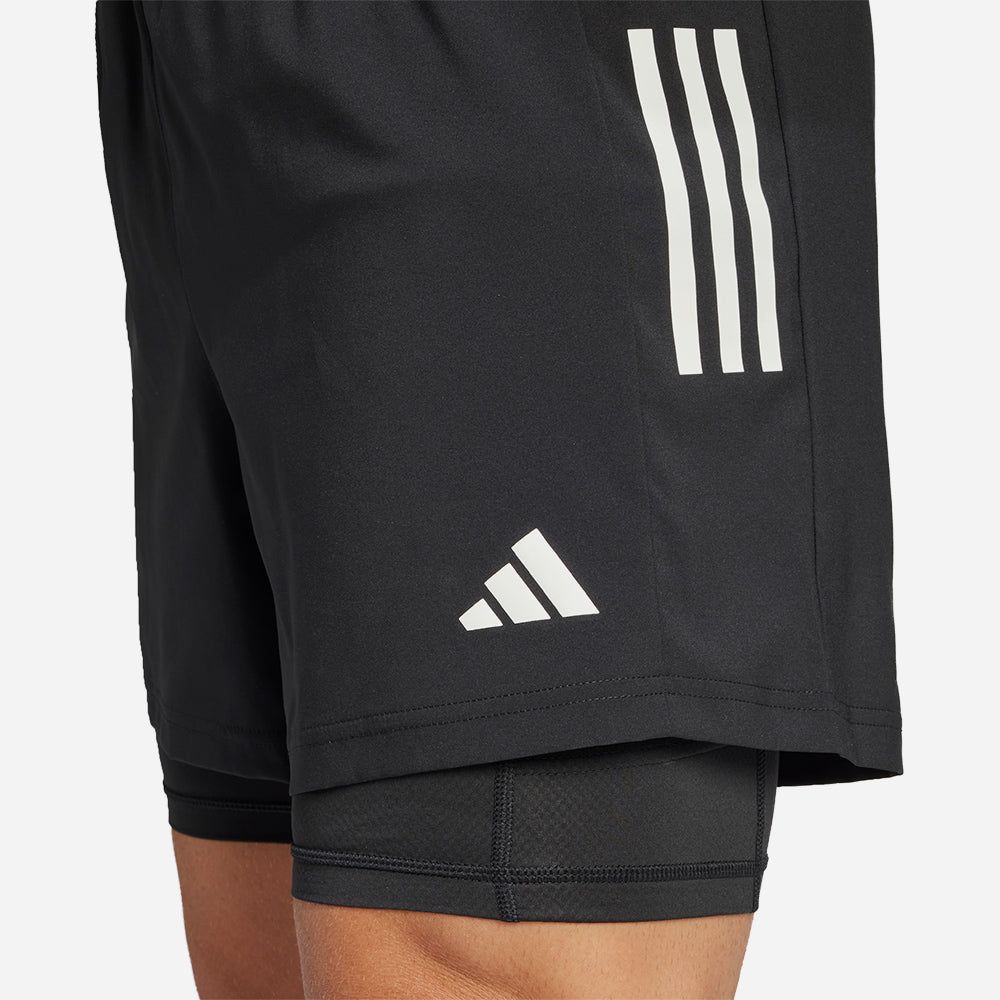 adidas - Quần ngắn chạy bộ Nam Men's Adidas Own The Run Climacool 2-In-1 Shorts - Black