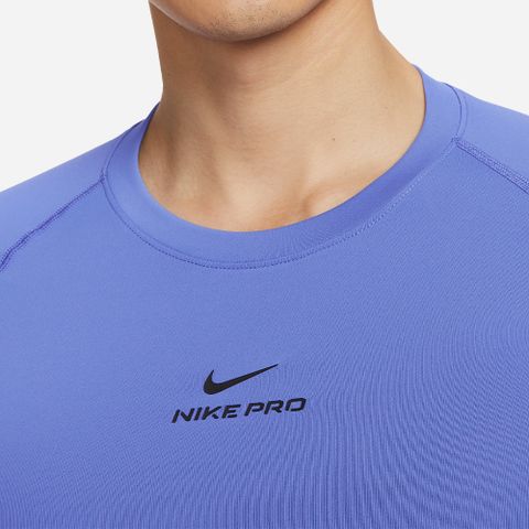 Nike - Áo ôm tay ngắn tập luyện Nam Men's Pro Training Dri-Fit Short-Sleeve T-Shirt - Blue