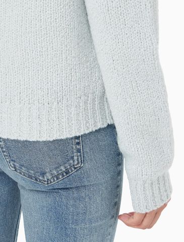 Calvin Klein - Áo len tay dài nữ Merino Wool Boucle Polo Sweater - 4
