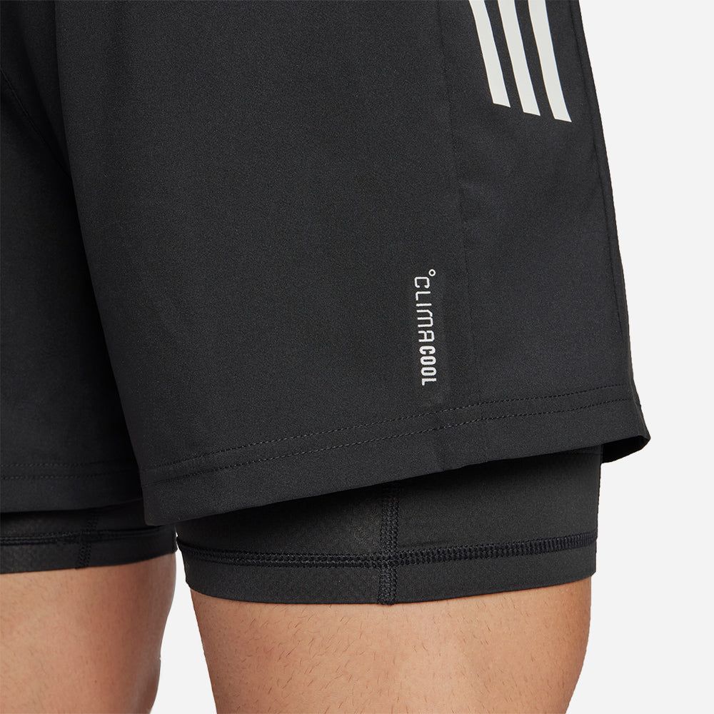 adidas - Quần ngắn chạy bộ Nam Men's Adidas Own The Run Climacool 2-In-1 Shorts - Black