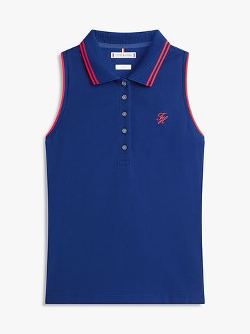 Tommy Hilfiger - Áo Thun Có Cổ Nữ 1985 Slim Fit Pique Sleeveless Polo Shirt