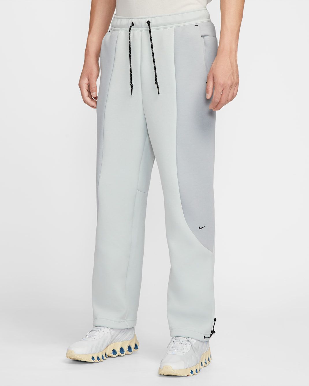 Nike - Quần nỉ dài thể thao Nam Tech Men's Colour-Block Open-Hem Fleece Trousers