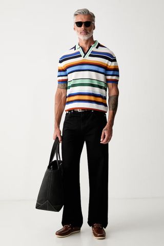 Tommy Hilfiger - Áo Thun Có Cổ Nam Relaxed Fit Multicolour Stripe Polo Shirt