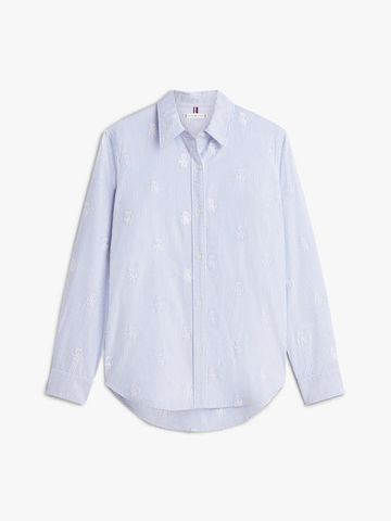 Tommy Hilfiger - Áo Sơ Mi Nữ Oxford All Over Print Relaxed Shirt